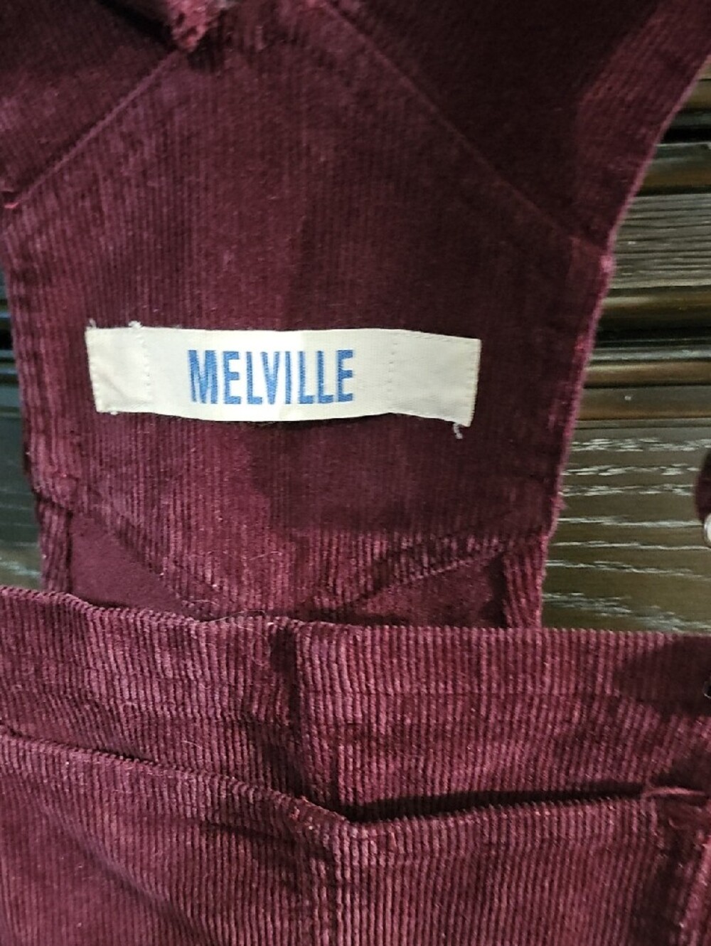 Brandy Melville Burgundy Corduroy Overall Romper - Picture 2 of 5